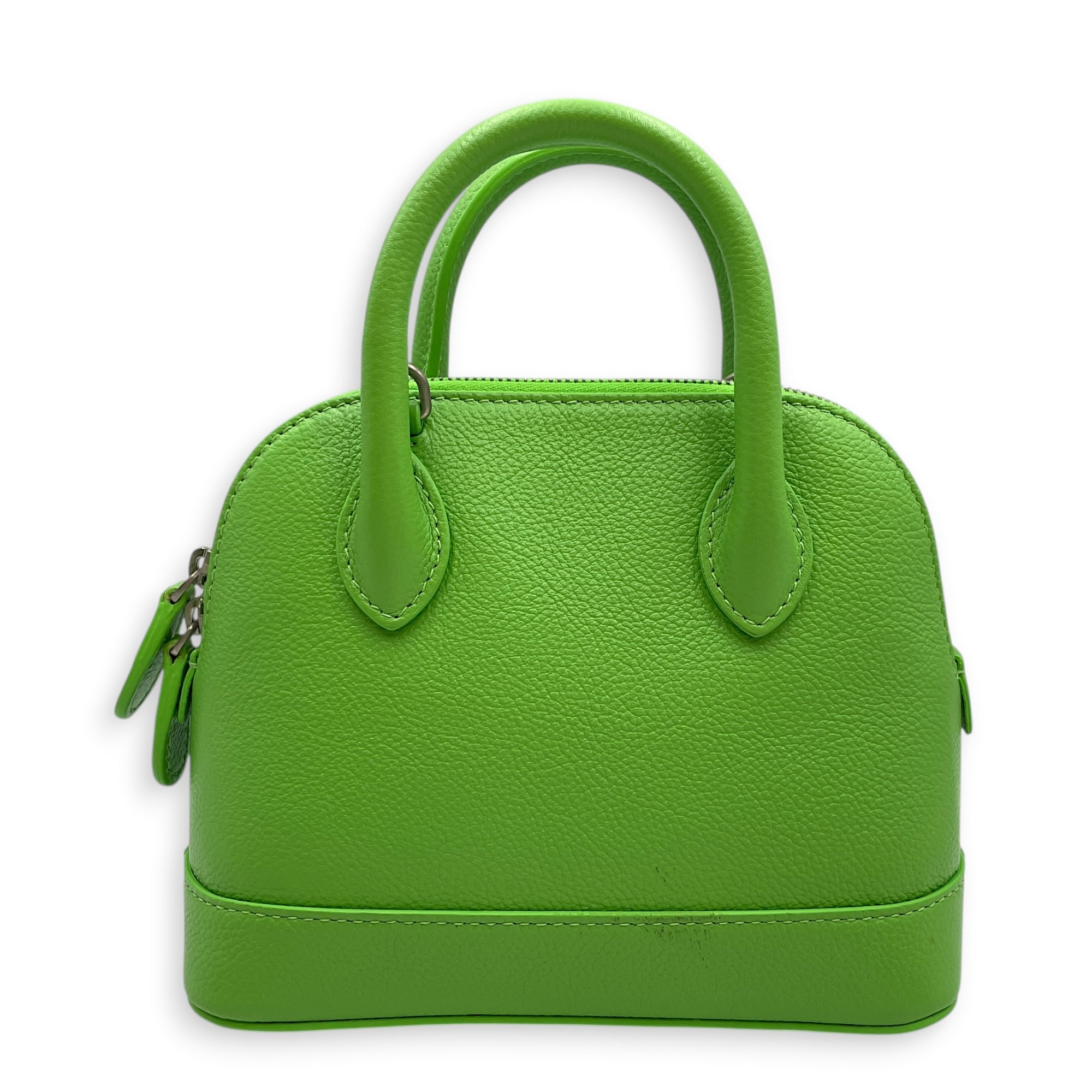 Ville XXS Green Top Handle Bag in Calfskin Silver hardware CL2603-20510 2