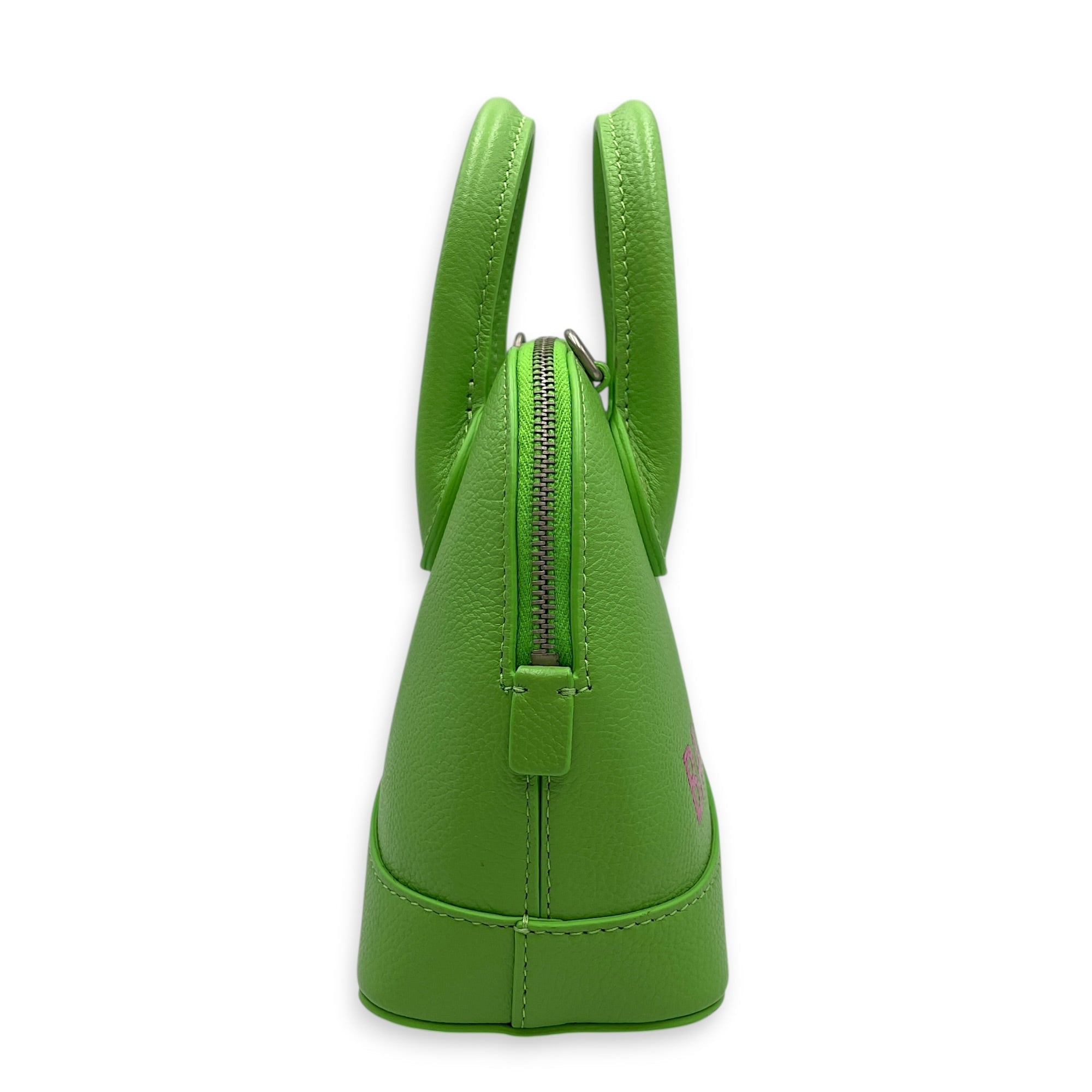 Ville XXS Green Top Handle Bag in Calfskin Silver hardware CL2603-20510 3