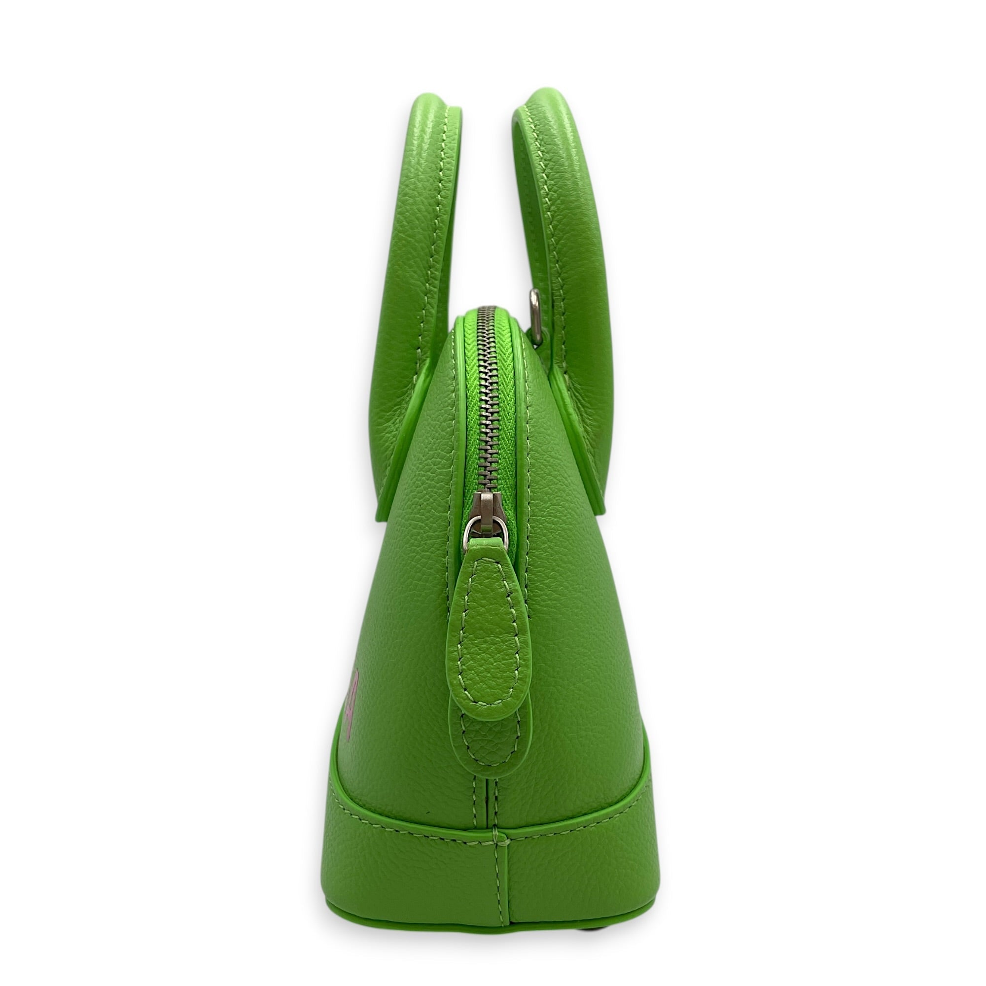 Ville XXS Green Top Handle Bag in Calfskin Silver hardware CL2603-20510 4