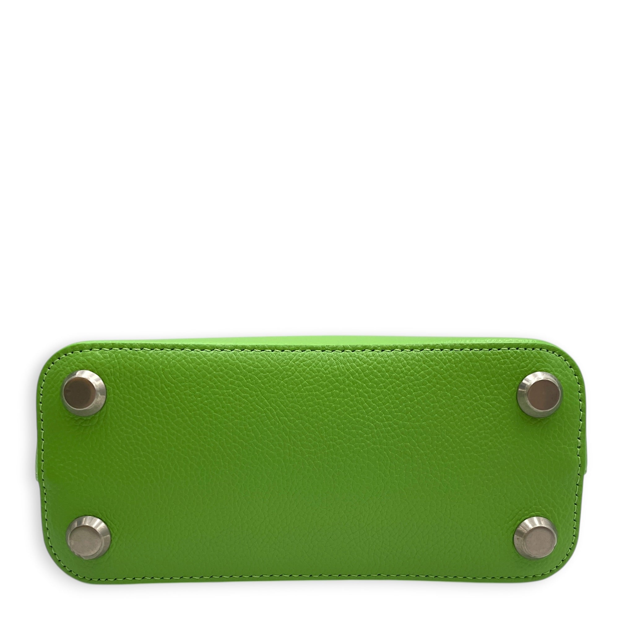 Ville XXS Green Top Handle Bag in Calfskin Silver hardware CL2603-20510 5