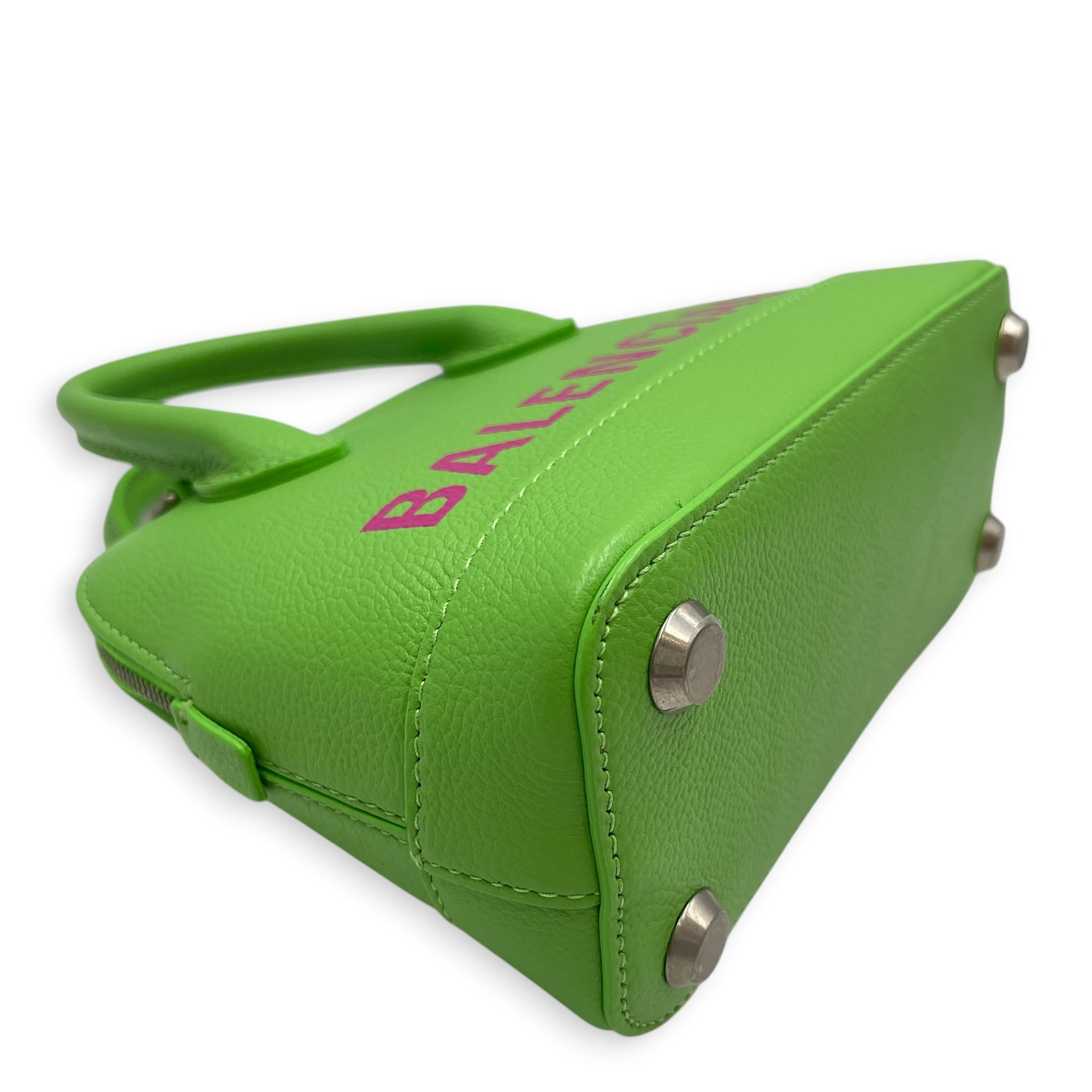 Ville XXS Green Top Handle Bag in Calfskin Silver hardware CL2603-20510 7