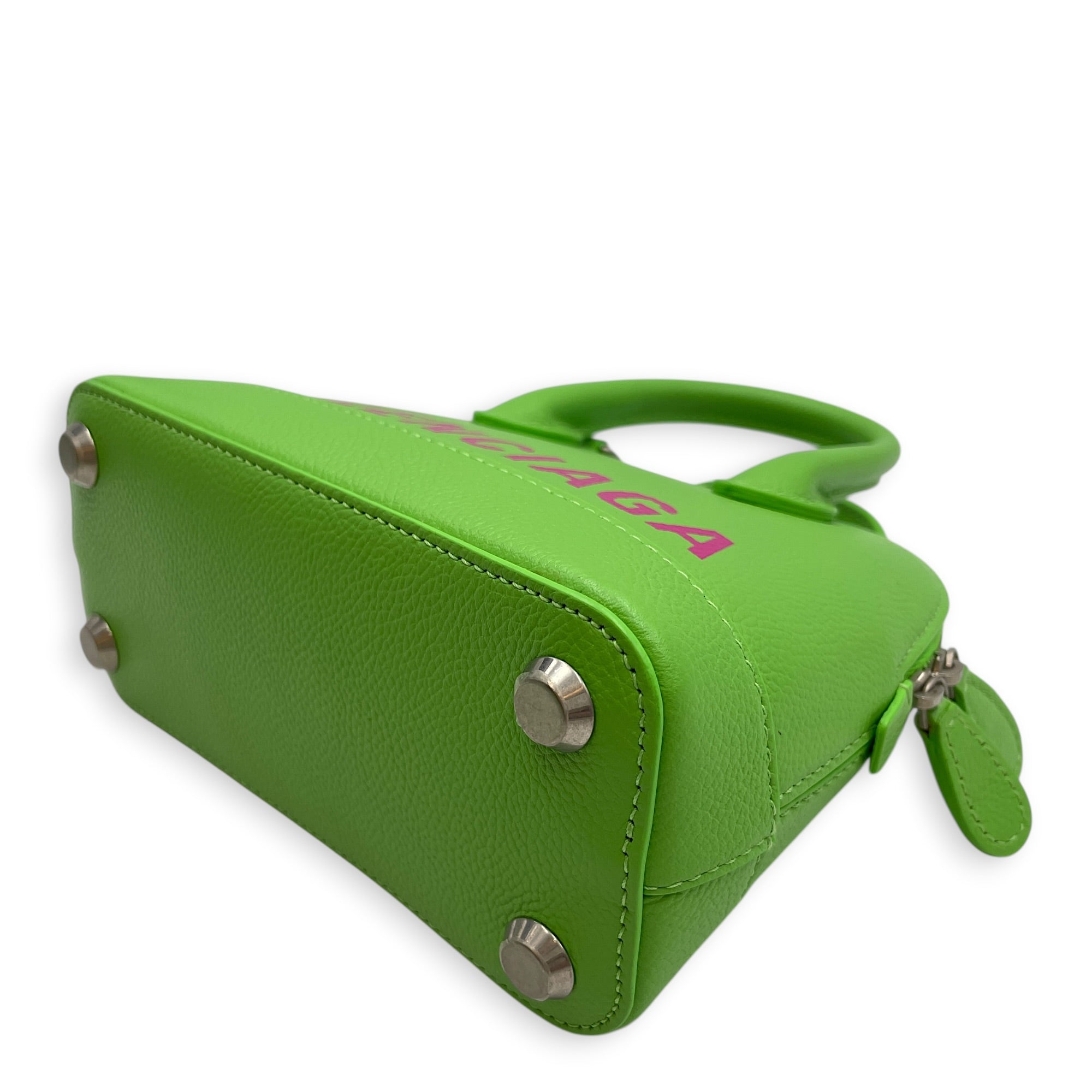 Ville XXS Green Top Handle Bag in Calfskin Silver hardware CL2603-20510 8
