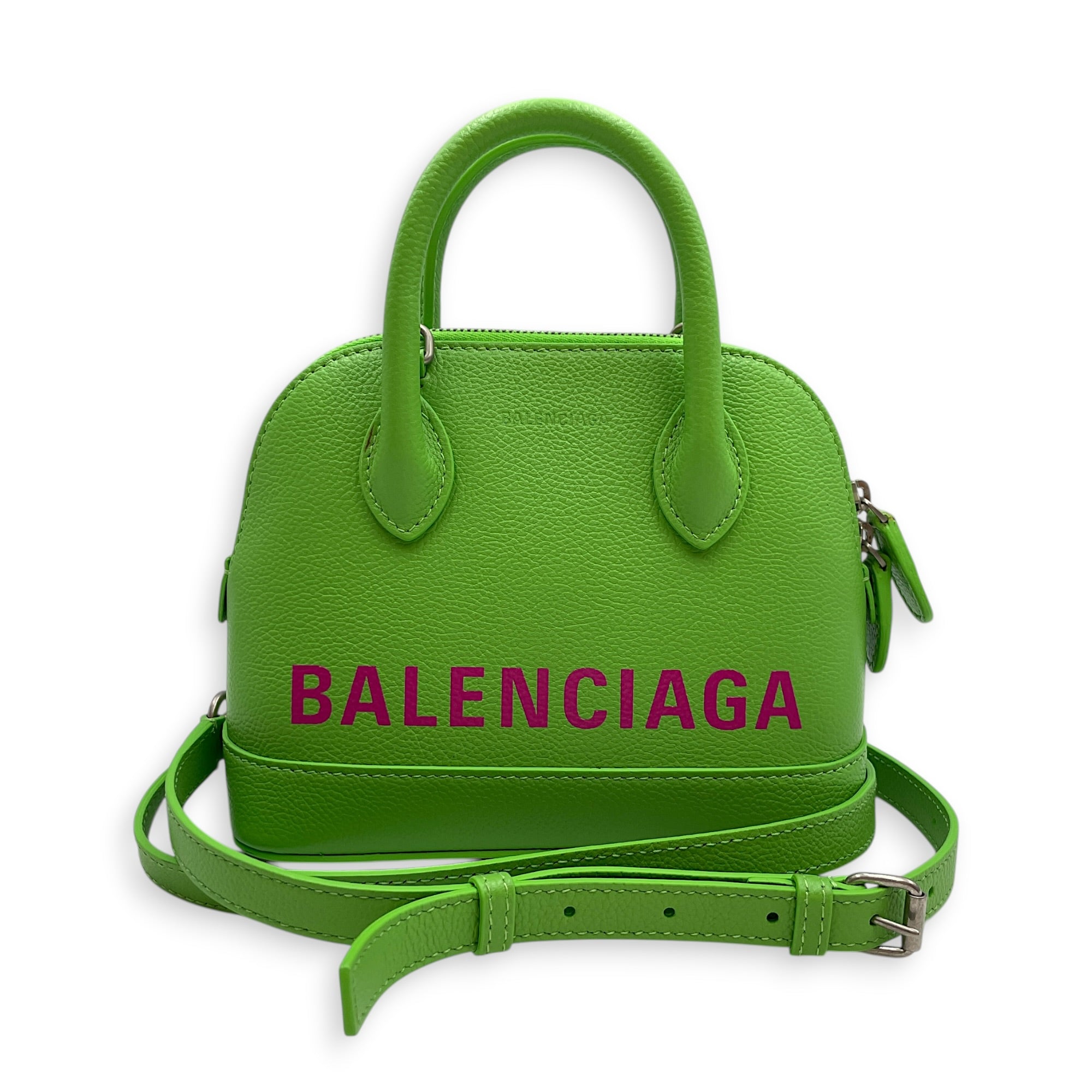 Ville XXS Green Top Handle Bag in Calfskin Silver hardware CL2603-20510 9