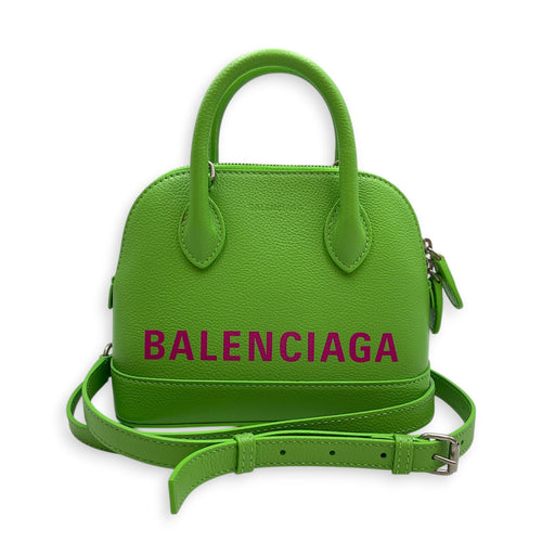 Ville XXS Green Top Handle Bag in Calfskin Silver hardware CL2603-20510 9