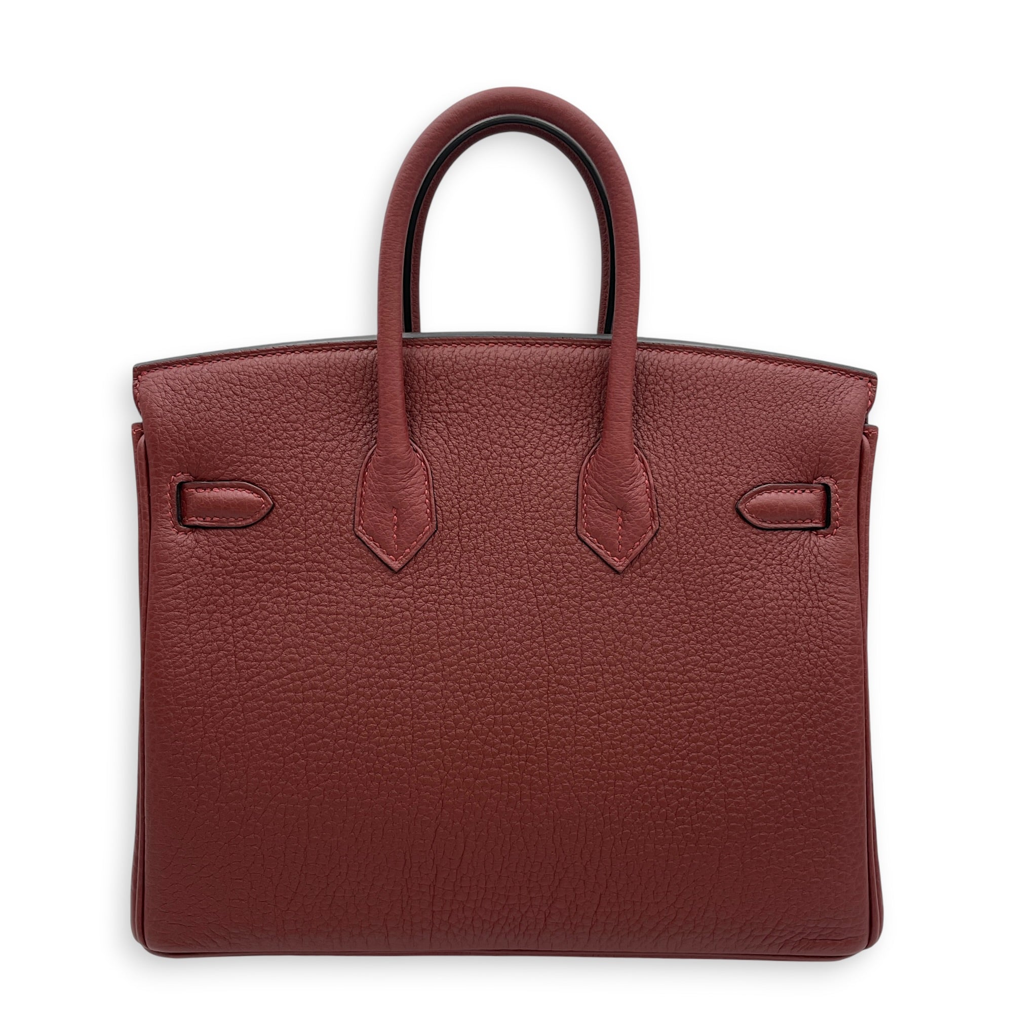 Birkin 25 Rouge H in Togo Palladium hardware CL2603-20515 2