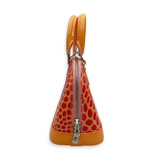 Alma Jungle Monogram Vernis BB Orange Crossbody Bag in Patent Leather Silver hardware CL2603-20516 4
