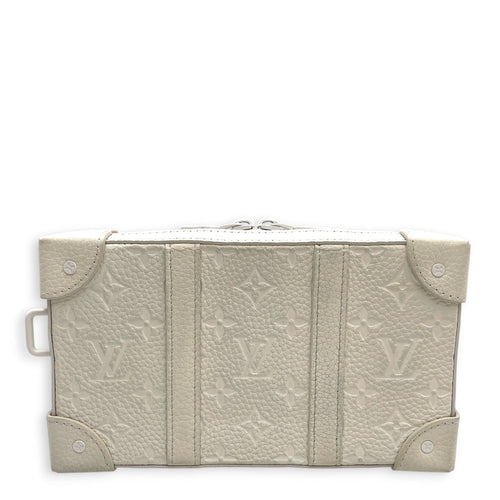Friends Soft Trunk Wallet White Crossbody Bag in Calfskin Coated Metal hardware CL2603-20518 2