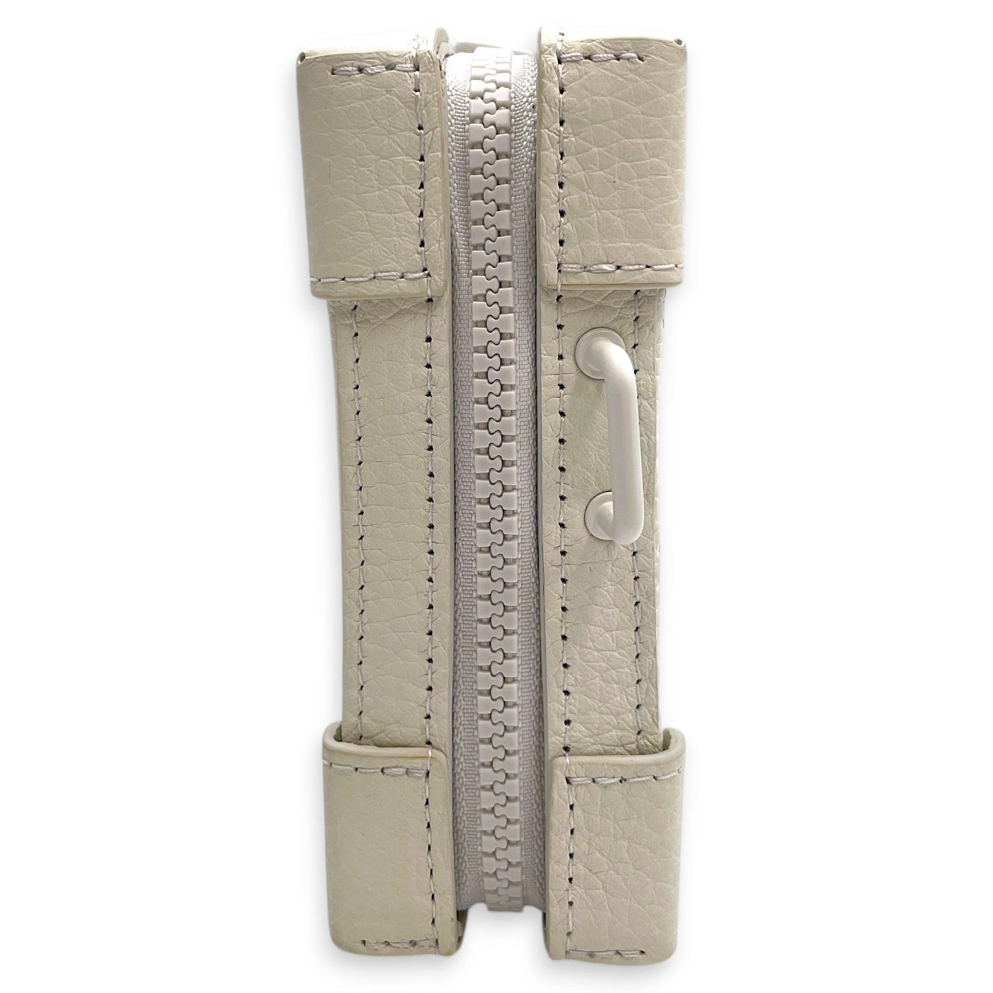 Friends Soft Trunk Wallet White Crossbody Bag in Calfskin Coated Metal hardware CL2603-20518 3