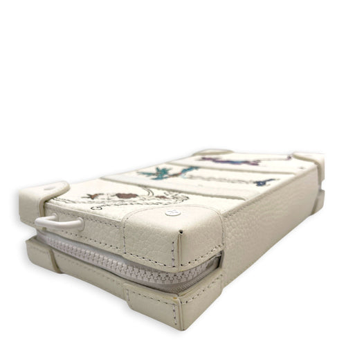 Friends Soft Trunk Wallet White Crossbody Bag in Calfskin Coated Metal hardware CL2603-20518 7