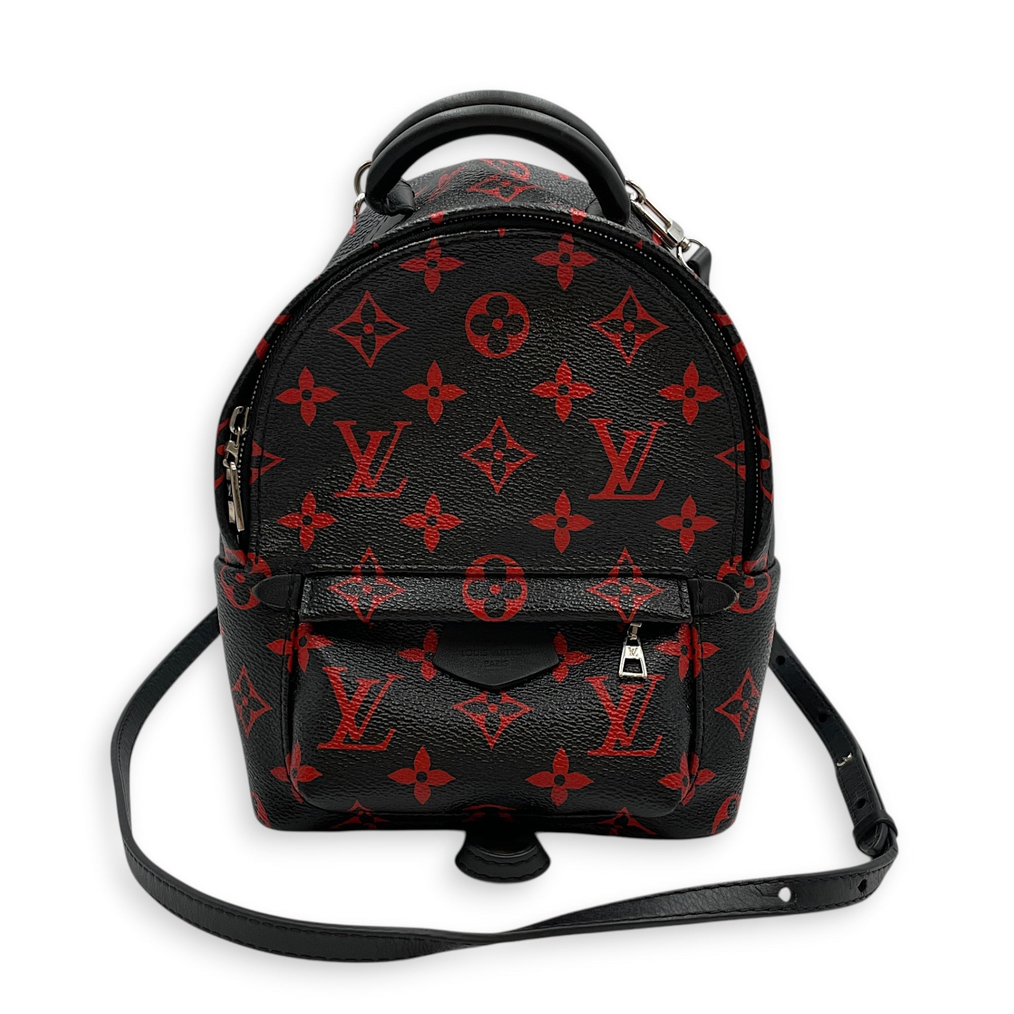 Limited Edition Palm Springs Mini Black Backpack in Canvas Silver hardware CL2603-20521 9