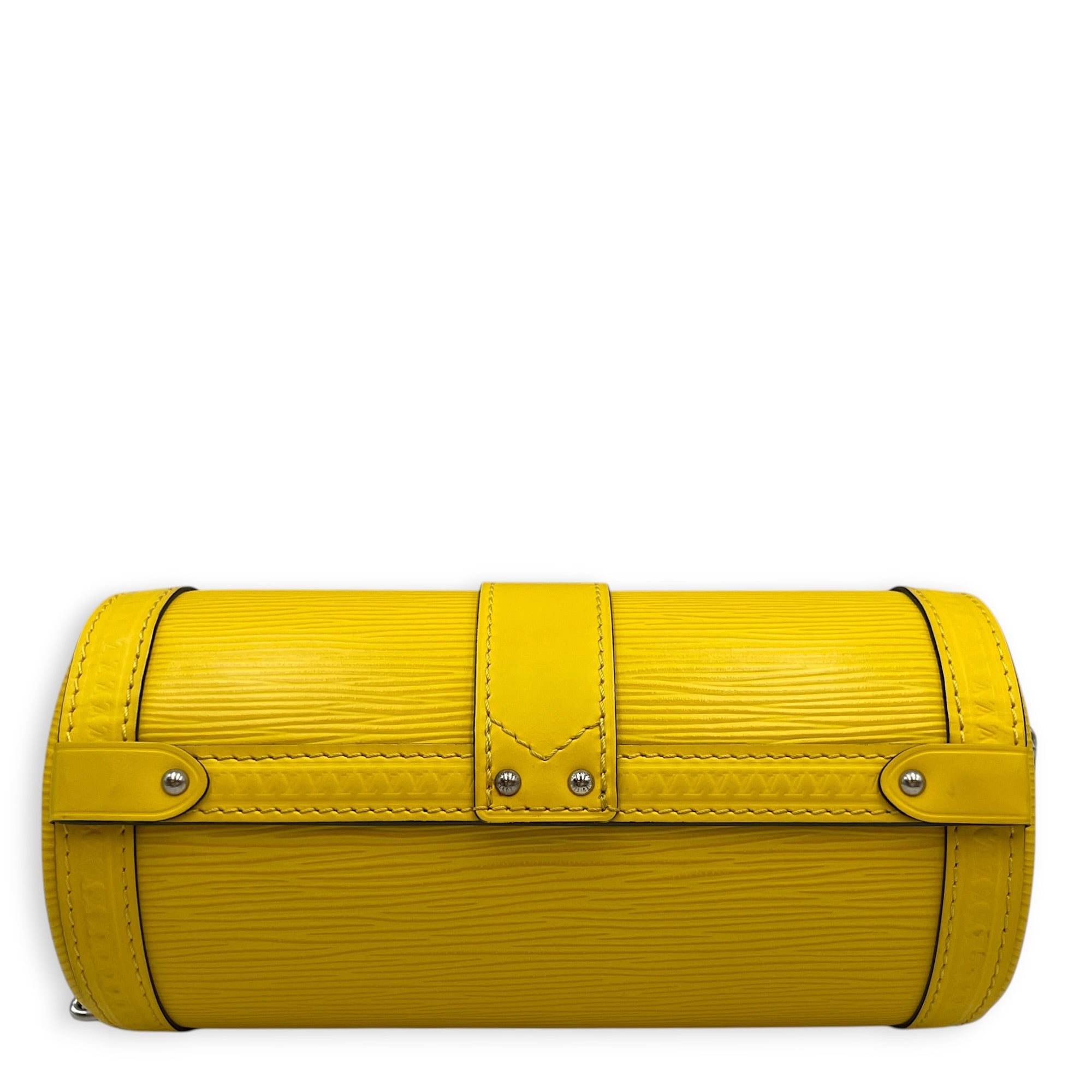 Papillon Trunk Lemon Yellow Shoulder Bag in Epi Leather Silver hardware CL2603-20523 2