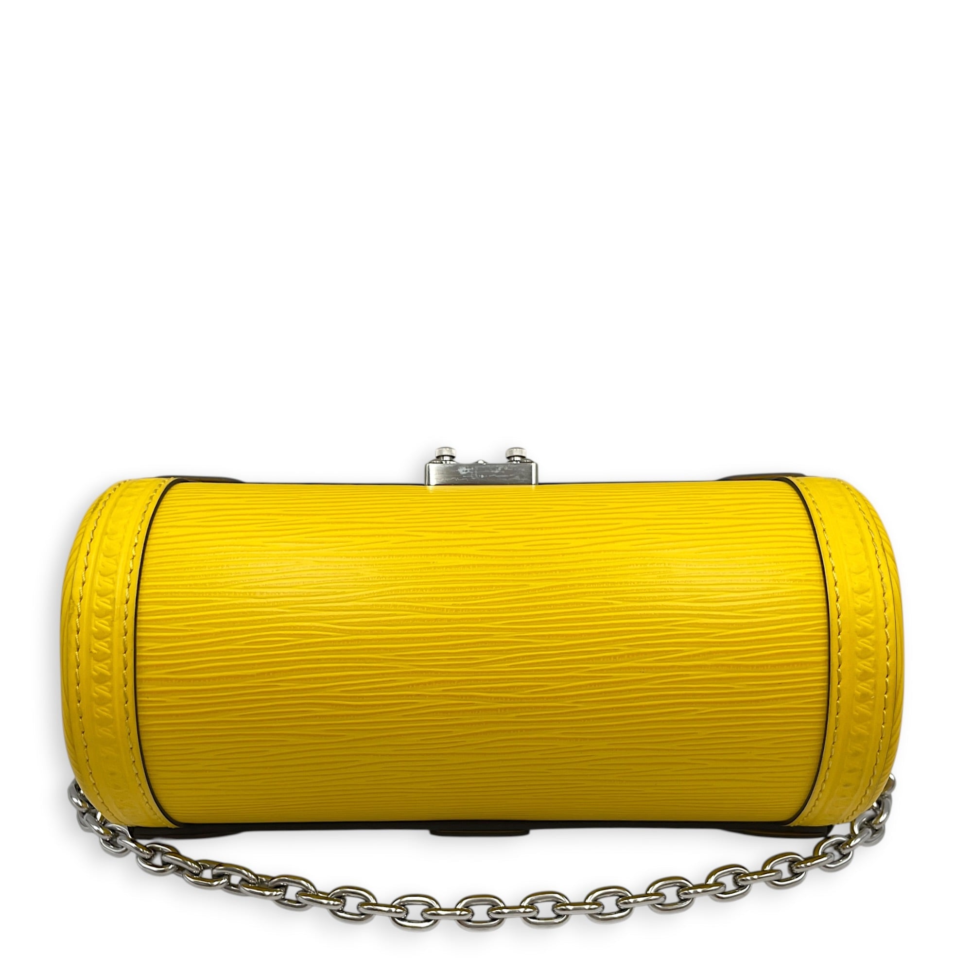 Papillon Trunk Lemon Yellow Shoulder Bag in Epi Leather Silver hardware CL2603-20523 5