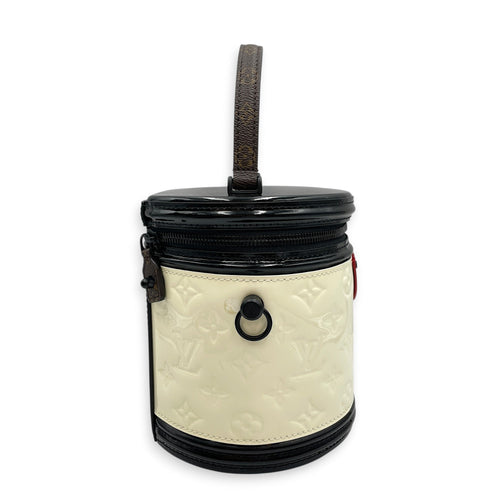 Cannes Black/White Top Handle Bag in Monogram Vernis Leather Matte Metal hardware CL2603-20524 3