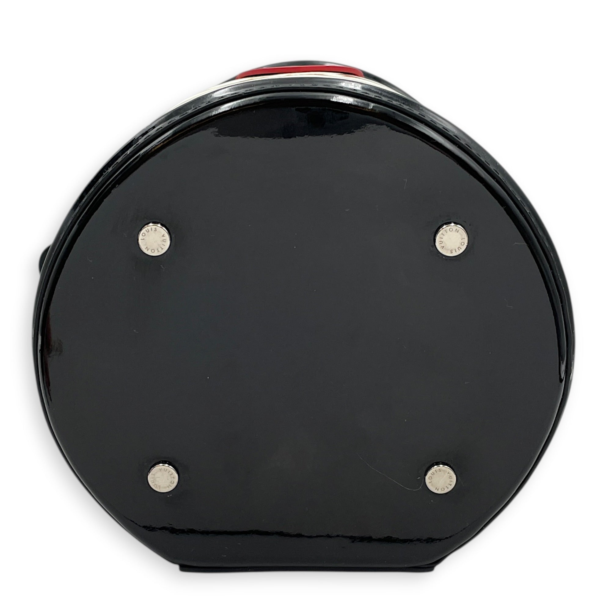 Cannes Black/White Top Handle Bag in Monogram Vernis Leather Matte Metal hardware CL2603-20524 5