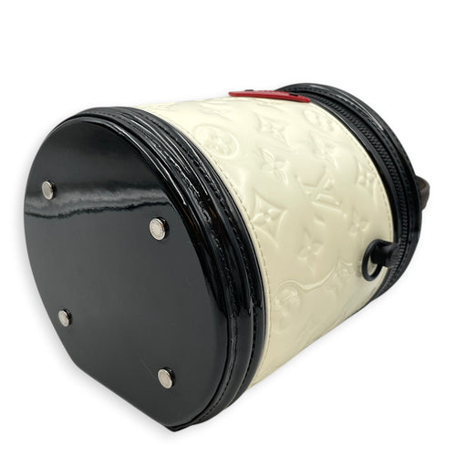 Cannes Black/White Top Handle Bag in Monogram Vernis Leather Matte Metal hardware CL2603-20524 9