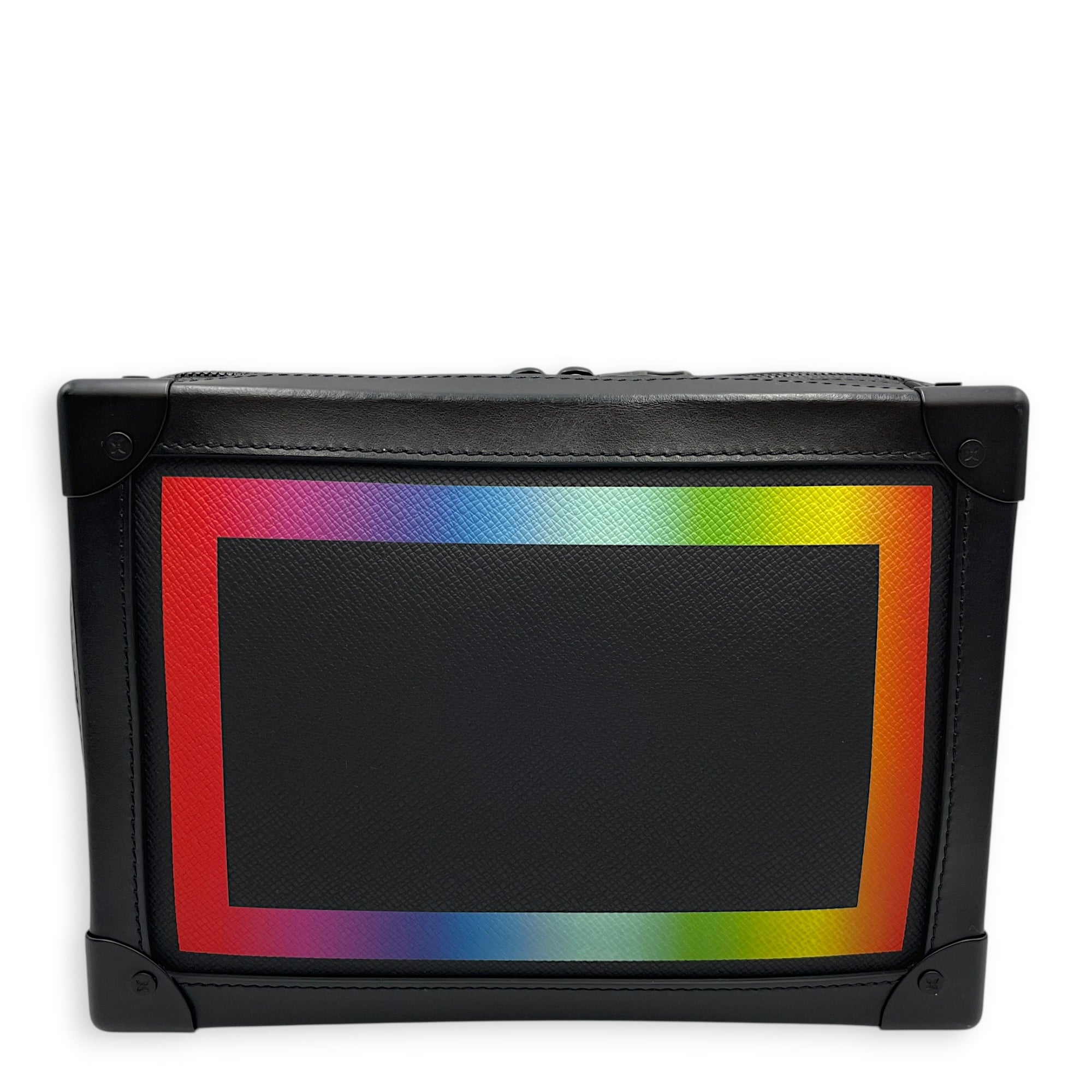 Taiga Rainbow Soft Trunk Black Crossbody Bag Matte Metal hardware CL2603-20525 2