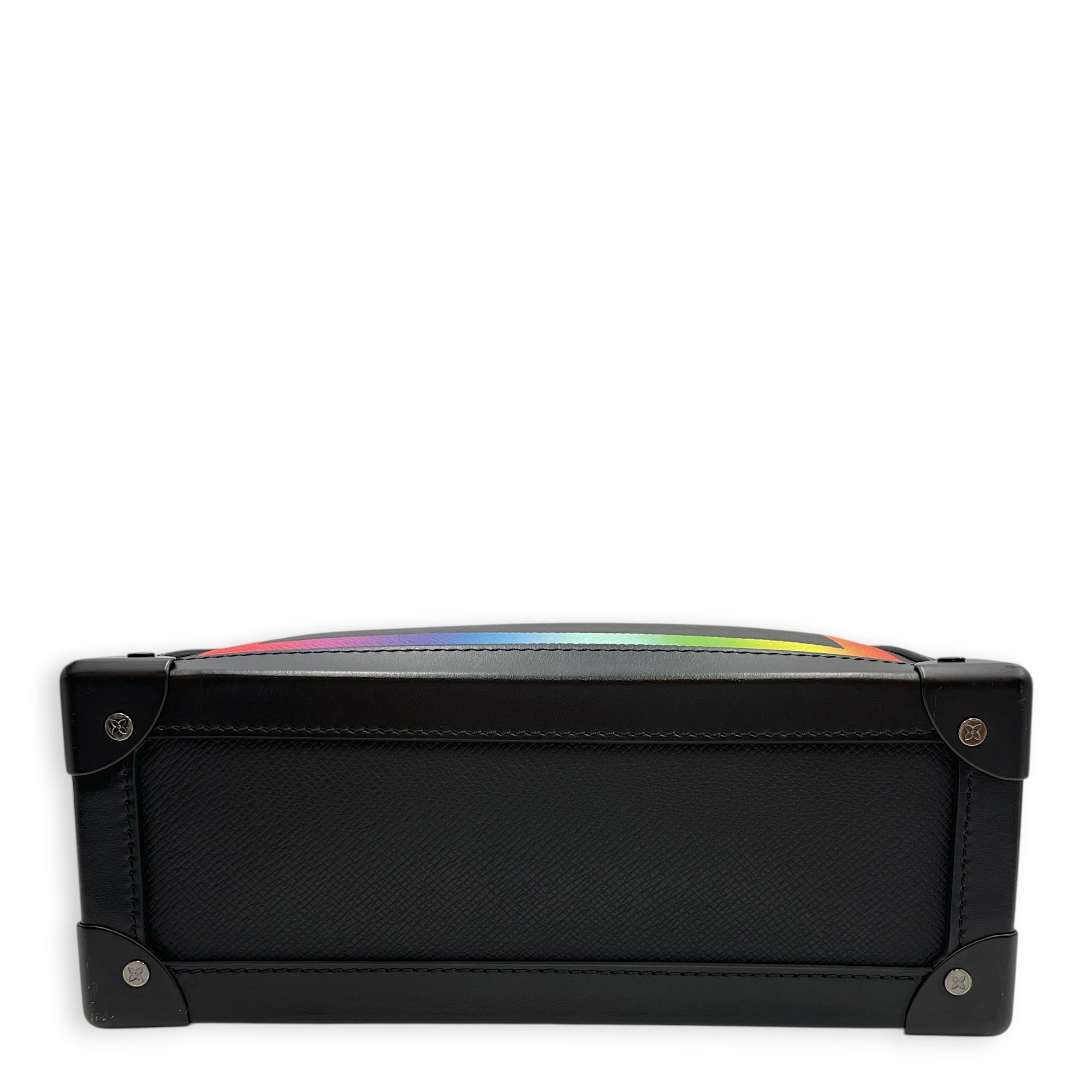 Taiga Rainbow Soft Trunk Black Crossbody Bag Matte Metal hardware CL2603-20525 5