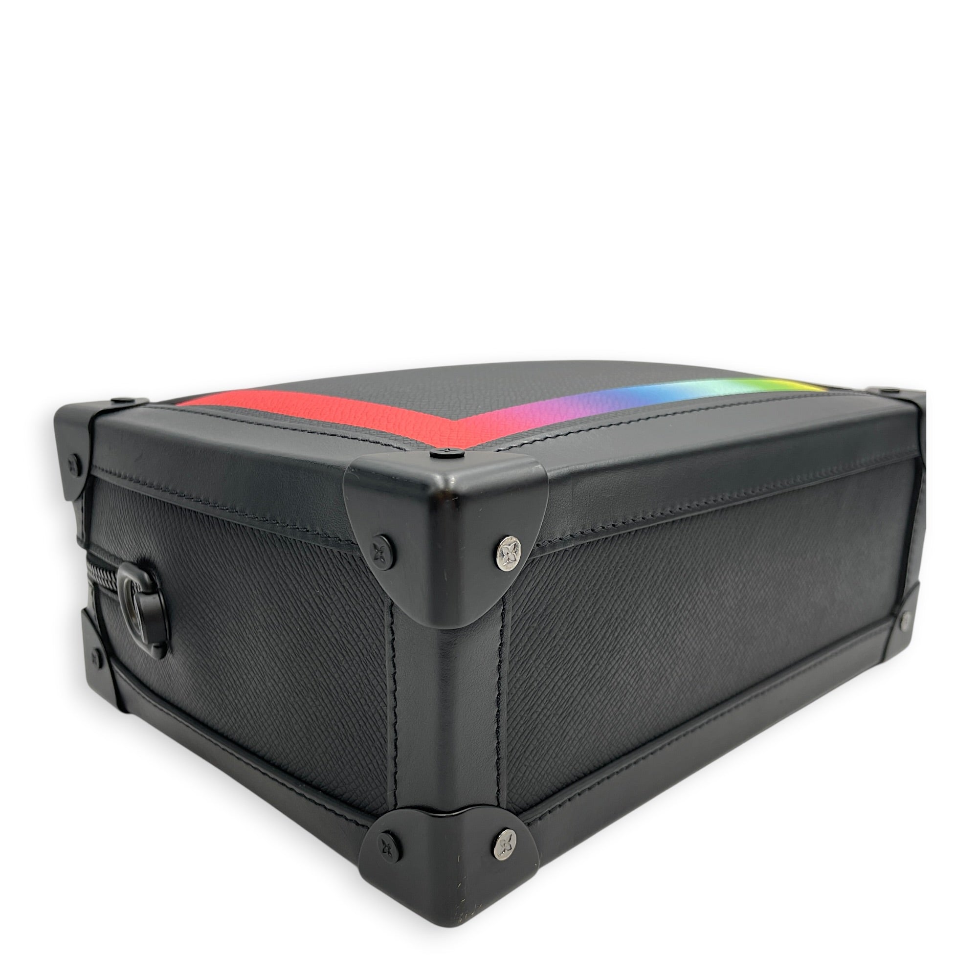Taiga Rainbow Soft Trunk Black Crossbody Bag Matte Metal hardware CL2603-20525 6