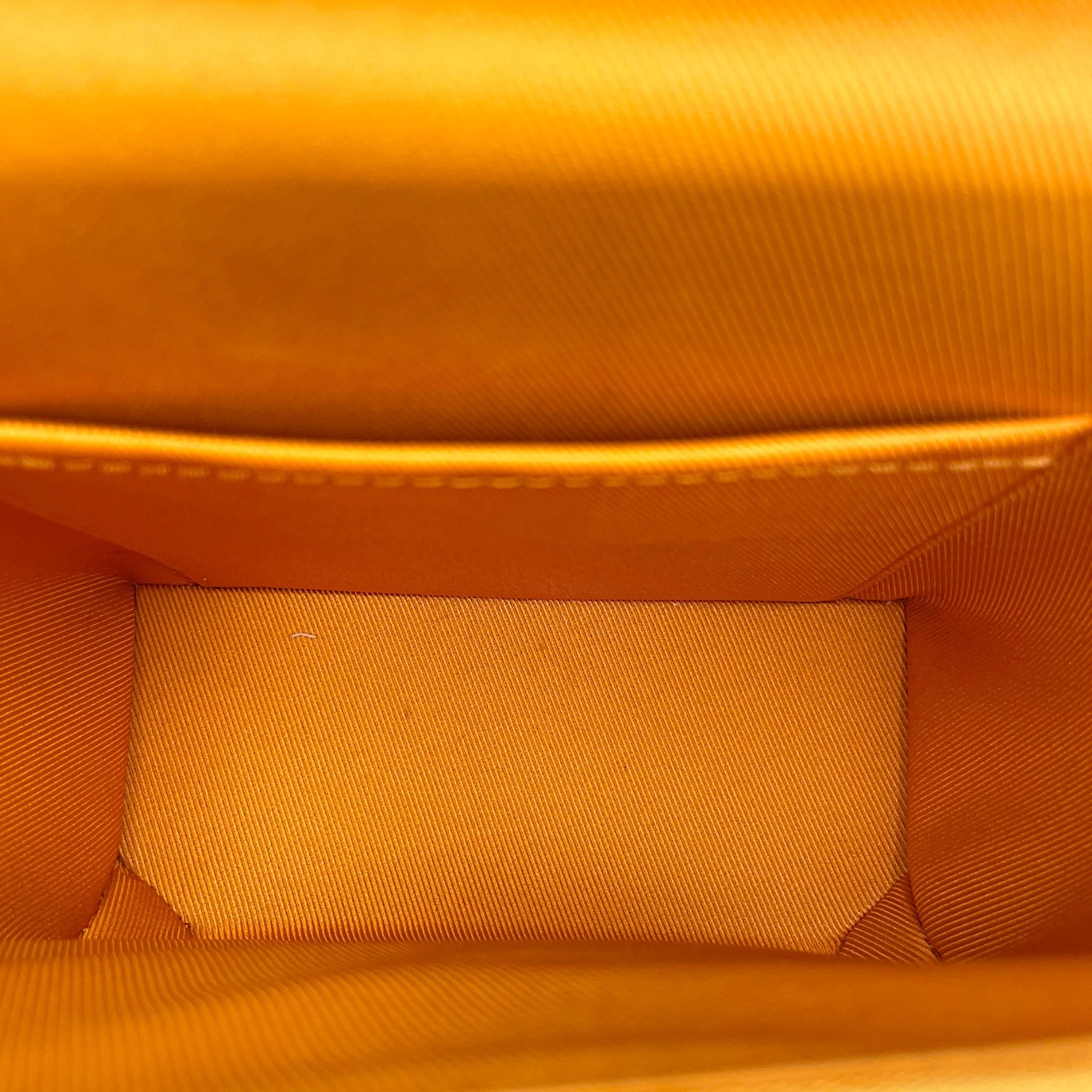 Vertical Box Trunk Saffron Yellow Shoulder Bag in Calfskin Silver hardware CL2603-20532 7