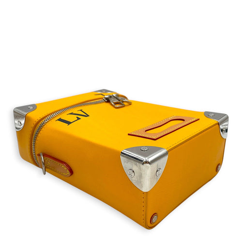 Vertical Box Trunk Saffron Yellow Shoulder Bag in Calfskin Silver hardware CL2603-20532 8