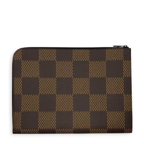 LV x Nigo Pochette Jour Damier Ebene Giant GM Brown Pouch in Canvas