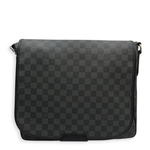 Daniel Damier MM Graphite Messenger in Coated Canvas Silver hardware CL2603-20534 1
