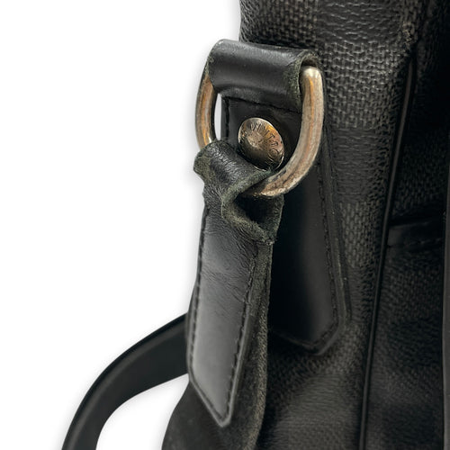 Daniel MM Messenger in Damier Graphite SP0182 Grey Shoulder Bag in Canvas Silver hardware