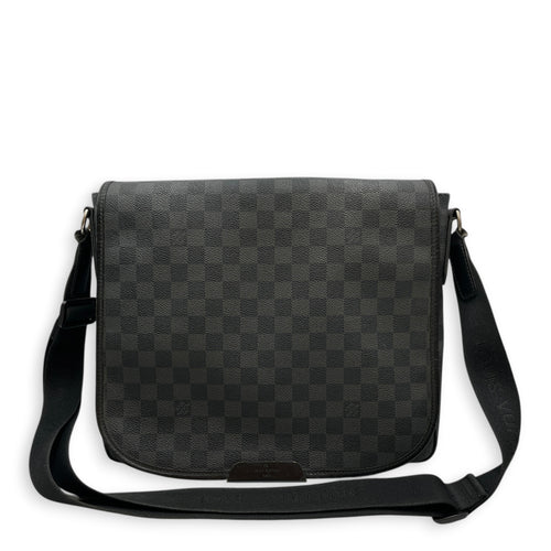 Daniel MM Messenger in Damier Graphite SP0182 Grey Shoulder Bag in Canvas Silver hardware
