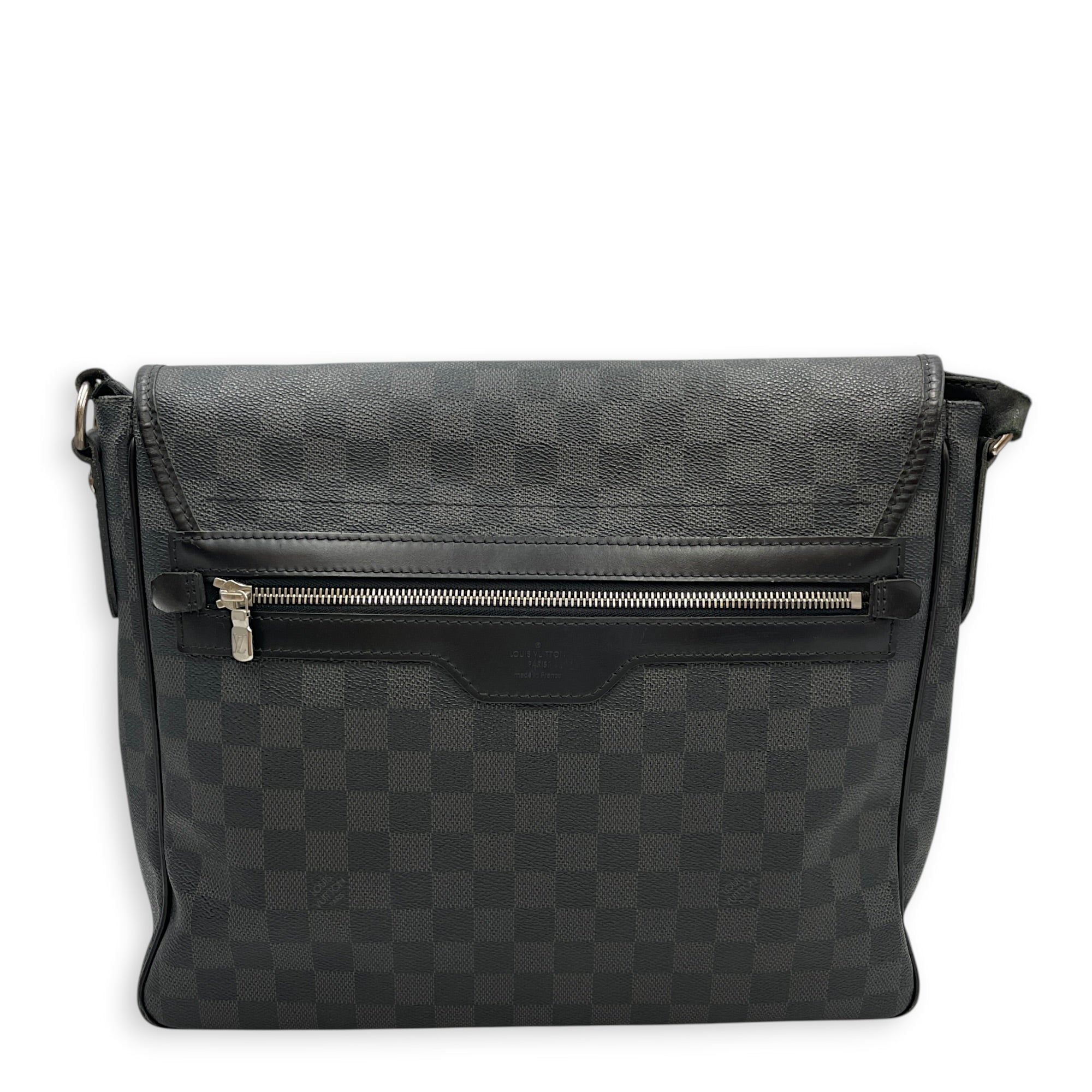 Daniel MM Messenger in Damier Graphite SP0182 Grey Shoulder Bag in Canvas Silver hardware
