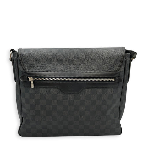 Daniel Damier MM Graphite Messenger in Coated Canvas Silver hardware CL2603-20534 2
