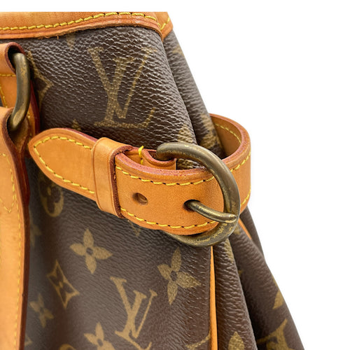 Batignolles Vertical Monogram Brown Shoulder Bag in Canvas Gold hardware