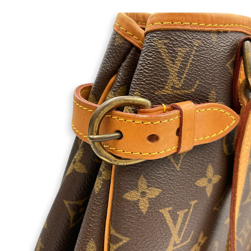 Batignolles Vertical Monogram Brown Shoulder Bag in Canvas Gold hardware