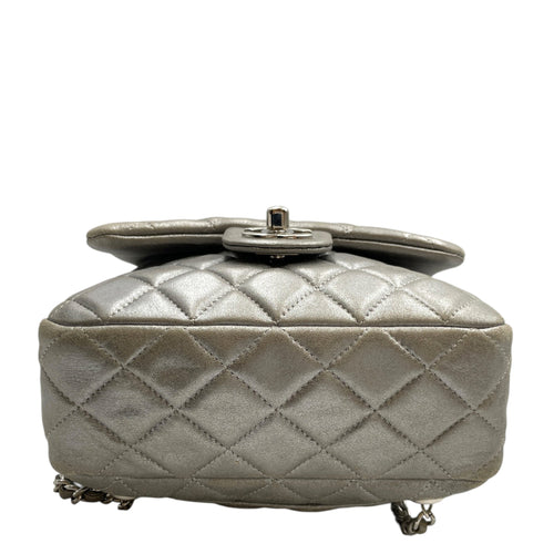 Quilted Seoul Metallic Silver  Backpack in Lambskin Silver hardware CL2603-20538 5