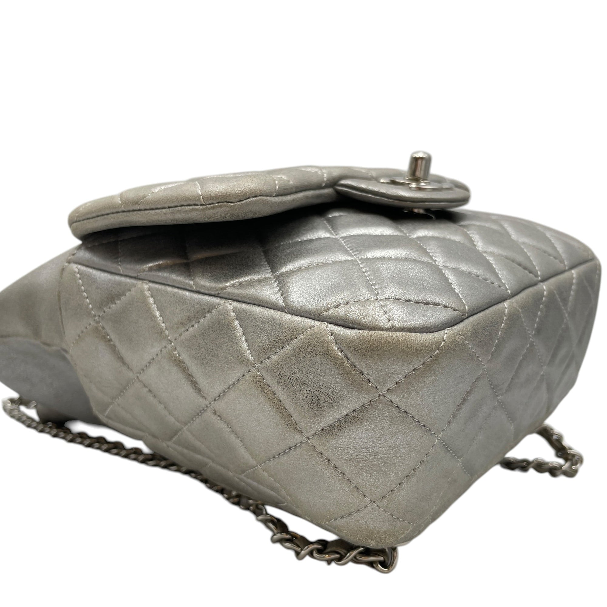 Quilted Seoul Metallic Silver  Backpack in Lambskin Silver hardware CL2603-20538 8