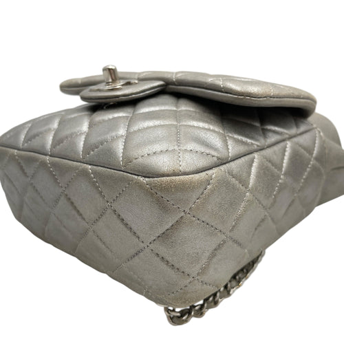 Quilted Seoul Metallic Silver  Backpack in Lambskin Silver hardware CL2603-20538 6