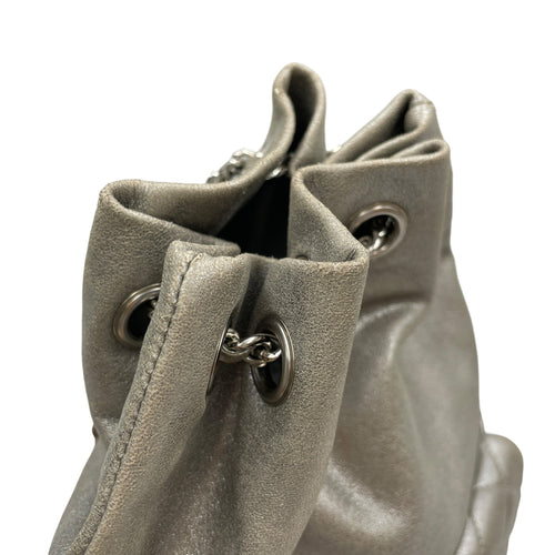 Quilted Seoul Metallic Silver  Backpack in Lambskin Silver hardware CL2603-20538 10