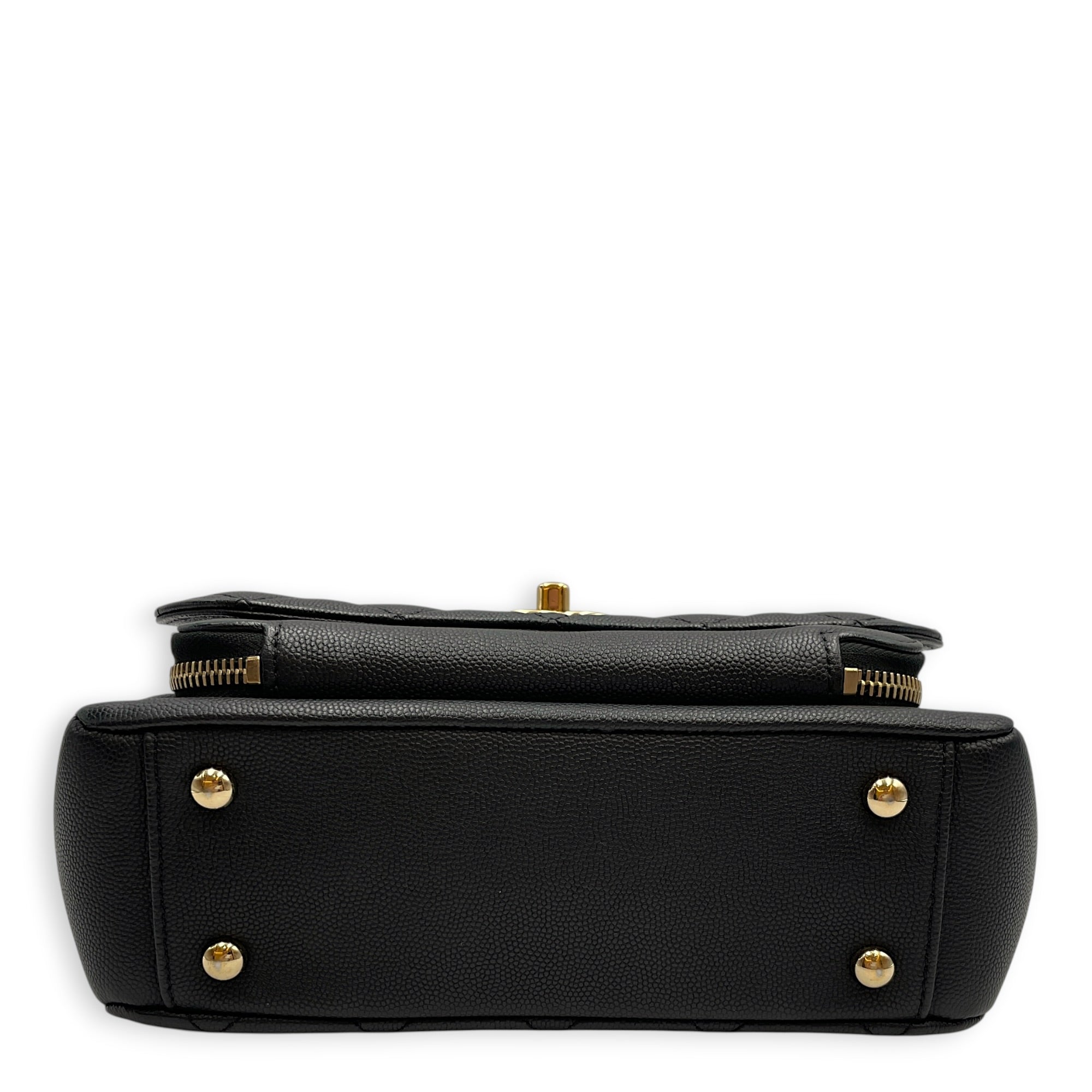 Business Affinity Small Black Shoulder Bag in Caviar Leather Gold hardware CL2603-20542 5