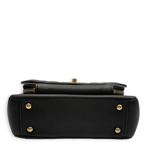 Business Affinity Small Black Shoulder Bag in Caviar Leather Gold hardware CL2603-20542 5