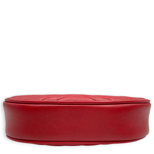 Marmont Matelasse Red Belt Bag in Calfskin Gold hardware CL2603-20549 4