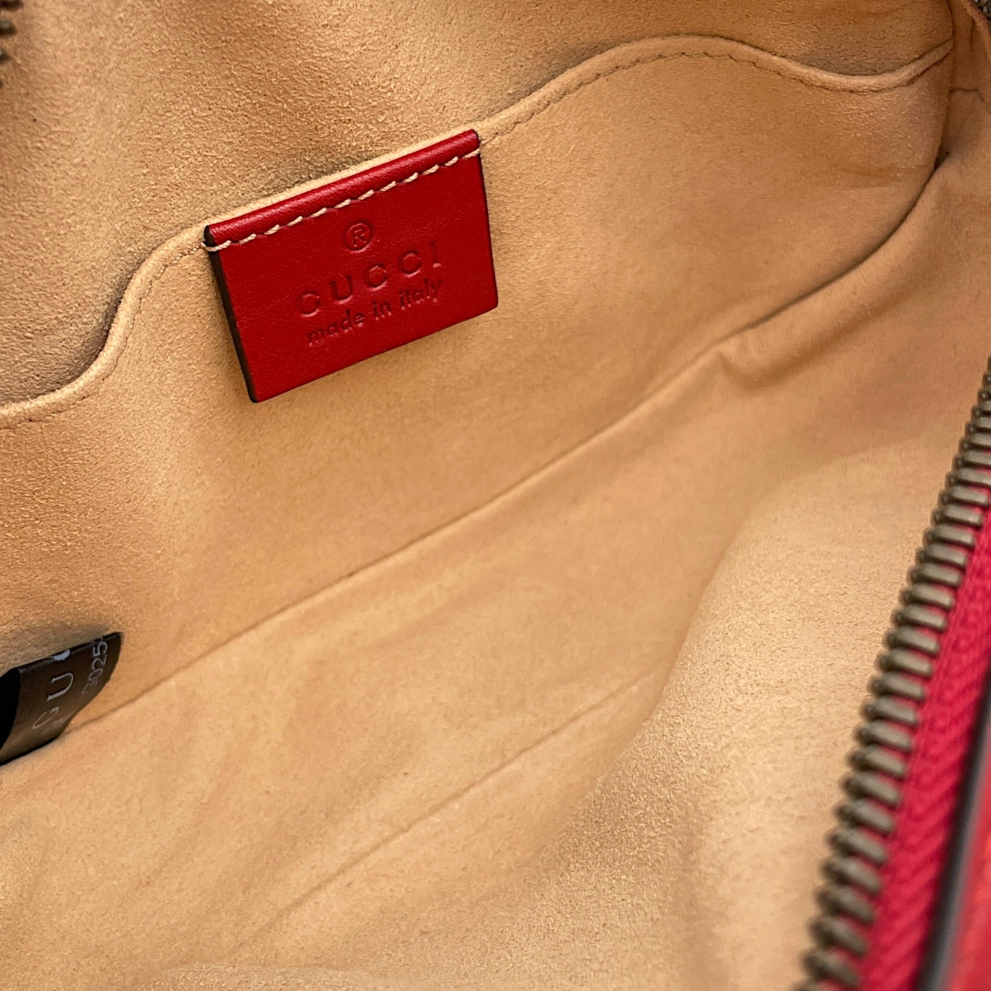 Marmont Matelasse Red Belt Bag in Calfskin Gold hardware CL2603-20549 5