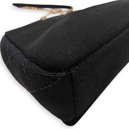 Mademoiselle Flap Black Shoulder Bag in Canvas Gold hardware CL2603-20552 11