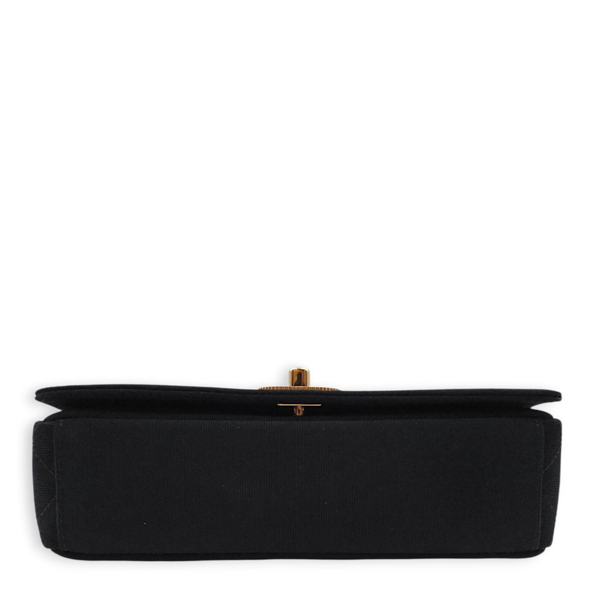 Mademoiselle Flap Black Shoulder Bag in Canvas Gold hardware CL2603-20552 5