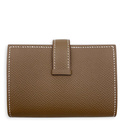 Bearn Mini Wallet Etoupe Wallet in Epsom Gold hardware