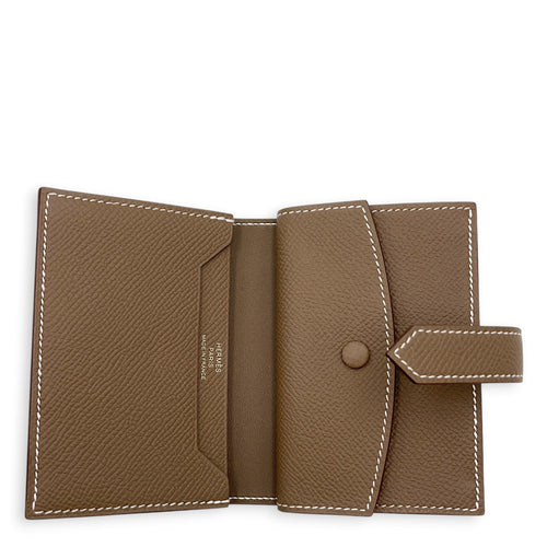 Bearn Mini Wallet Etoupe Wallet in Epsom Gold hardware