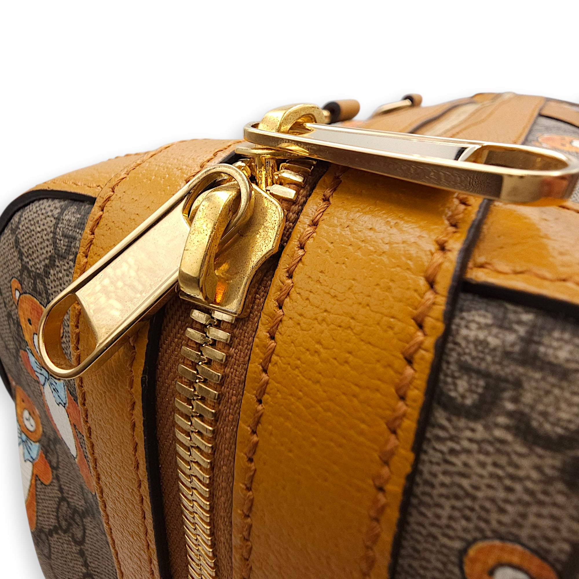 Monogram Ophidia Brown Boston Bag in Canvas Gold hardware CL2603-20563 13