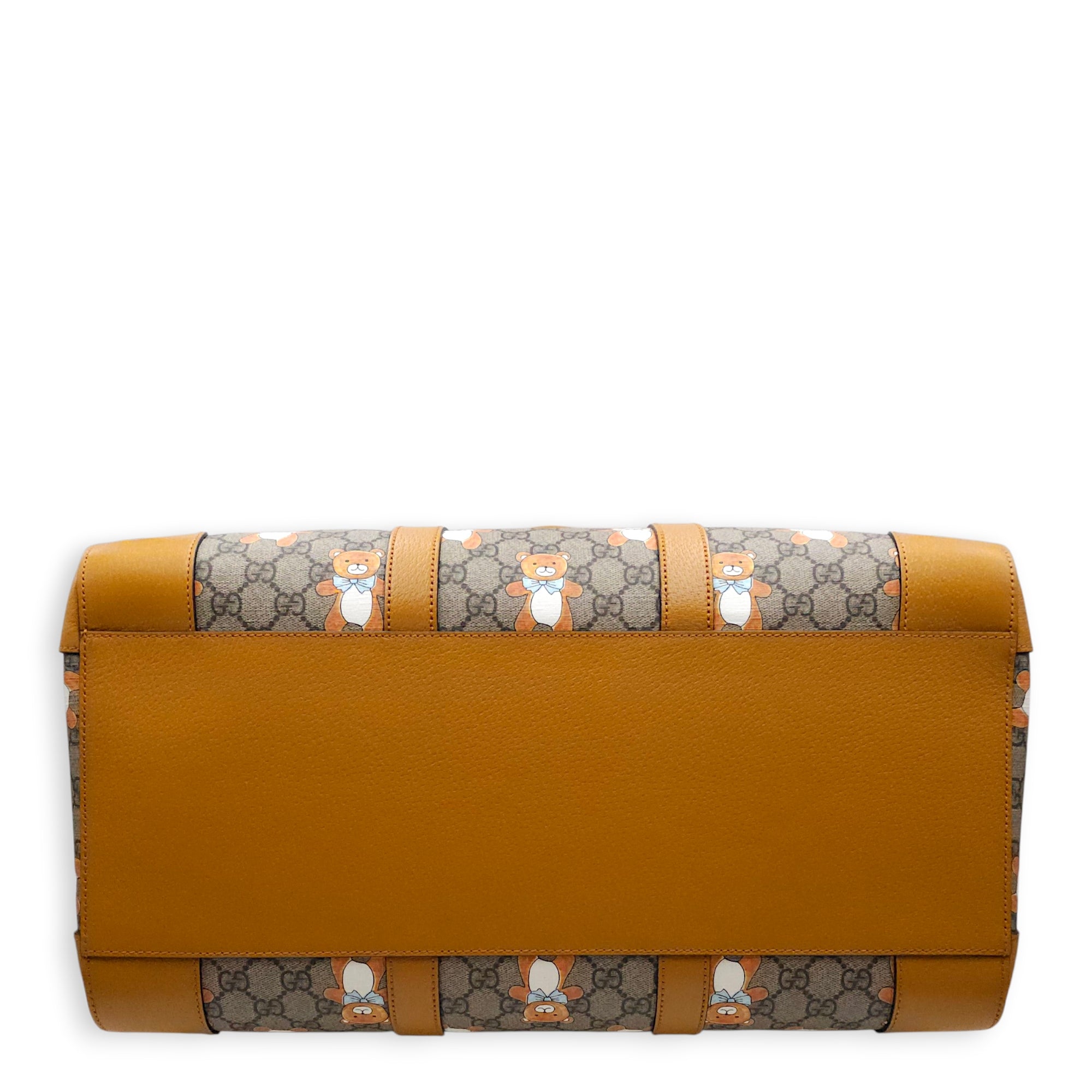 Gucci x Kai GG Supreme Monogram Ophidia Brown Boston Bag in Canvas Gold hardware
