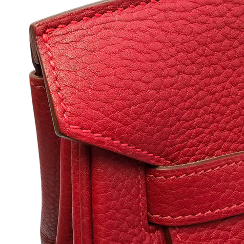 Birkin 35 Rouge vif in Fjord Ruthenium hardware CL2603-20565 11