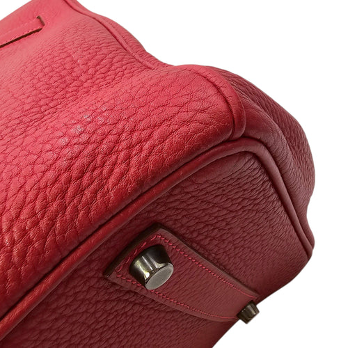 Birkin 35 Rouge vif in Fjord Ruthenium hardware CL2603-20565 15