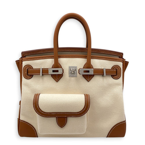 Cargo Birkin 25 Ecru/Gold in Swift/Toile Goeland Palladium hardware CL2603-20566 1