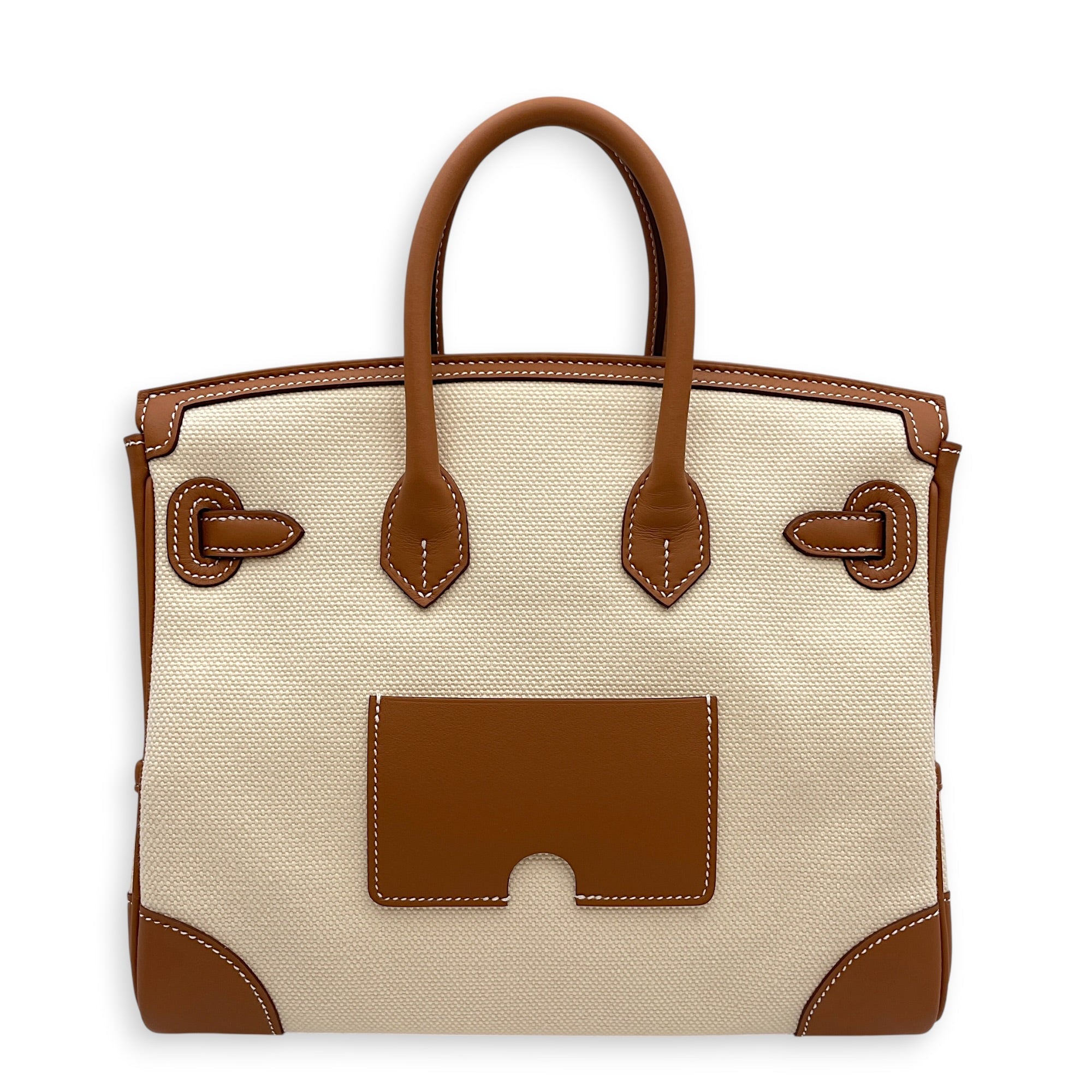 Cargo Birkin 25 Ecru/Gold in Swift/Toile Goeland Palladium hardware CL2603-20566 2
